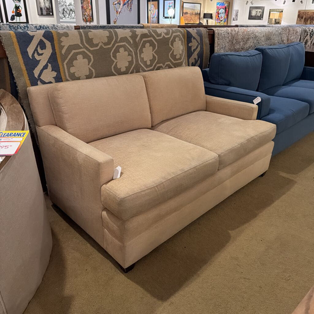 Cream Textured Loveseat