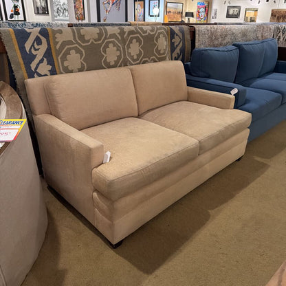 Cream Textured Loveseat