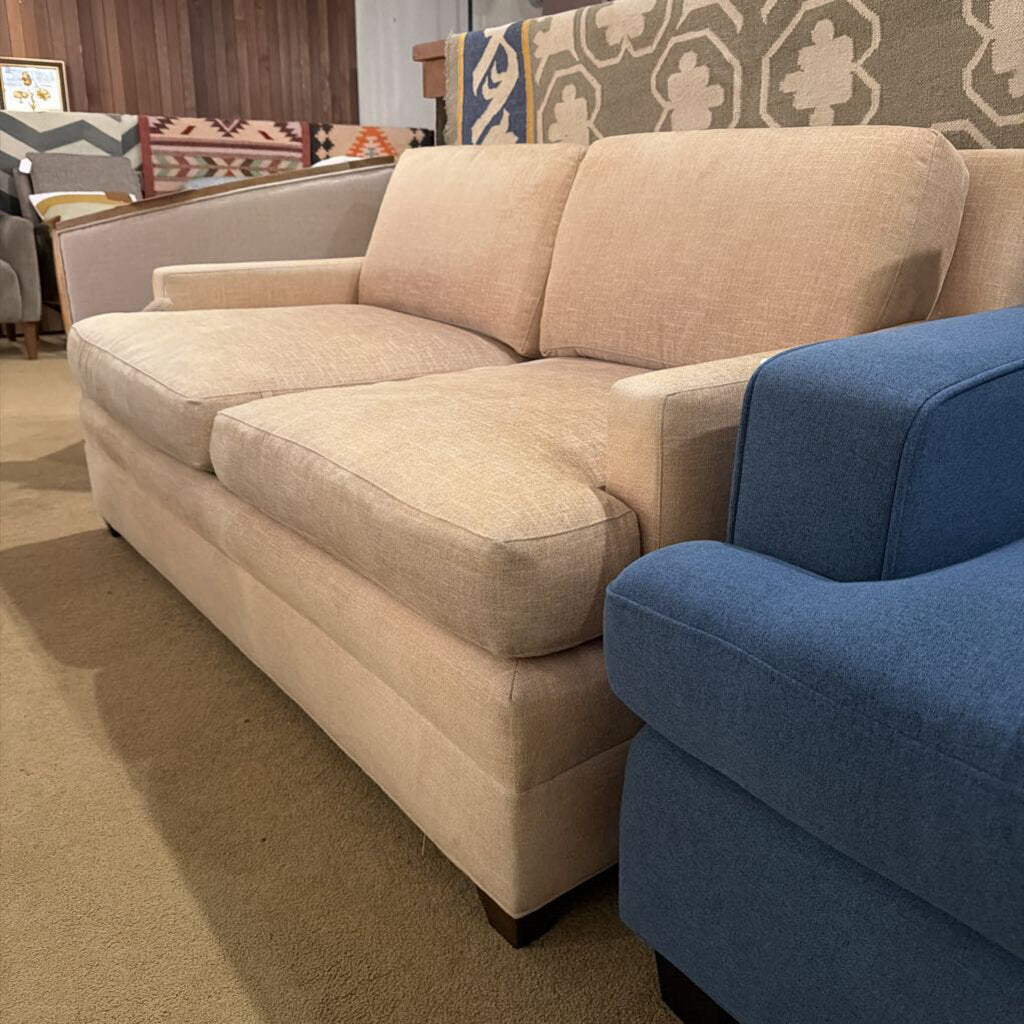 Cream Textured Loveseat