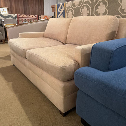 Cream Textured Loveseat