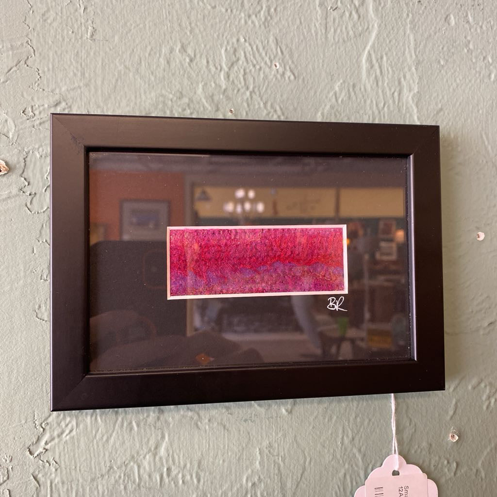 Small Purple-ish Framed Fabric Art ART