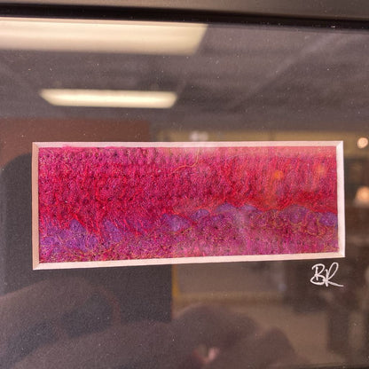 Small Purple-ish Framed Fabric Art ART