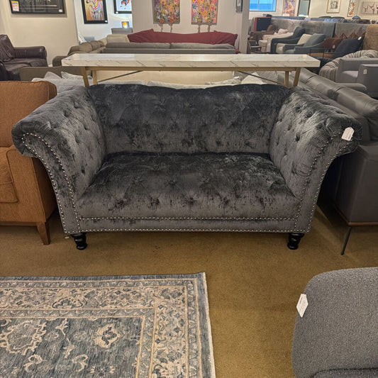 Soft Button Tufted Loveseat