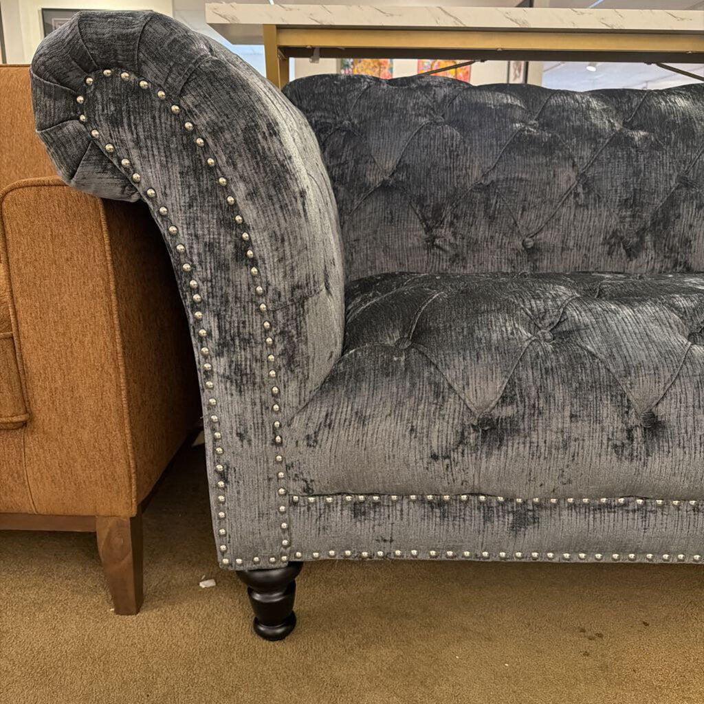 Soft Button Tufted Loveseat