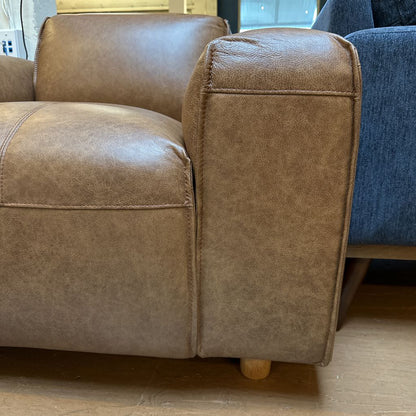 Premium Chestnut Leather Chair U ACCENT CHAIRS