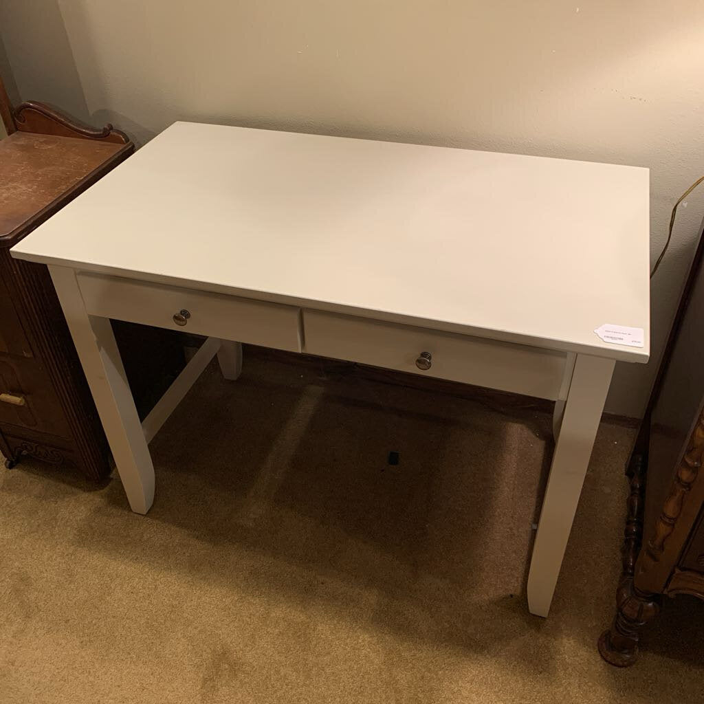 White 2 Drawer Desk