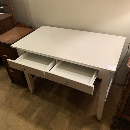 White 2 Drawer Desk