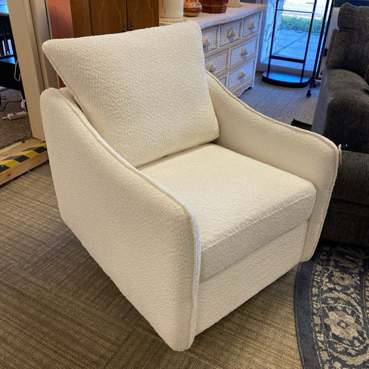 Vanilla Boucle Swivel Glider U ACCENT CHAIRS