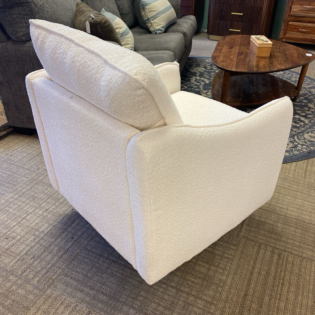 Vanilla Boucle Swivel Glider U ACCENT CHAIRS