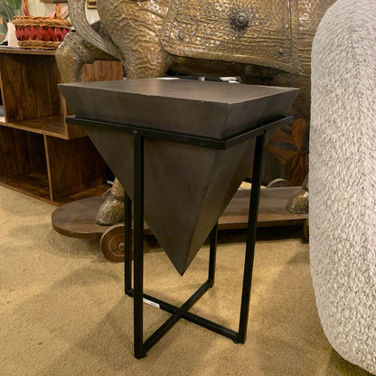 M. Grey Triangle Cube End Table C SIDE TABLES