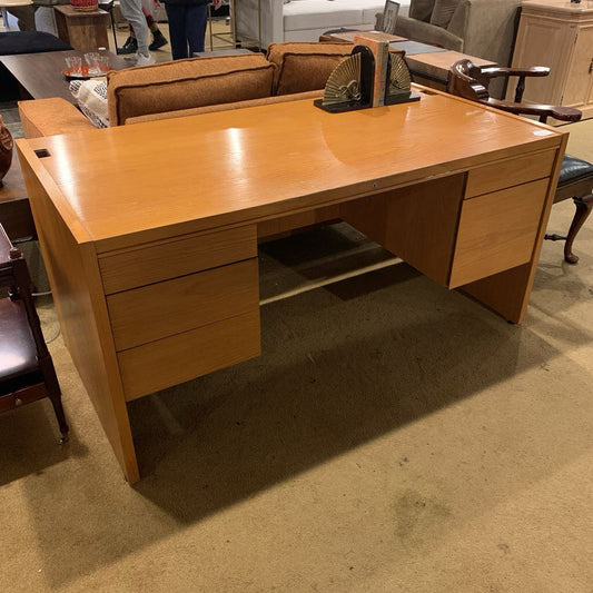 Kimball Light Wood Executive Desk