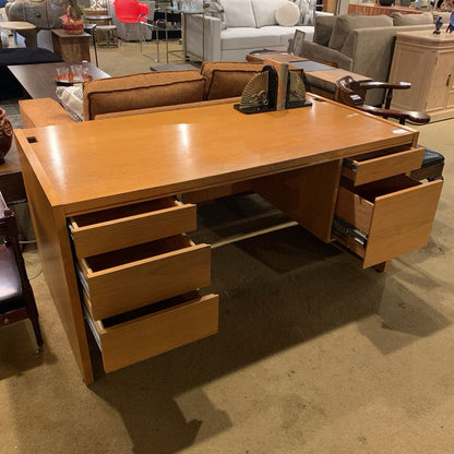 Kimball Light Wood Executive Desk
