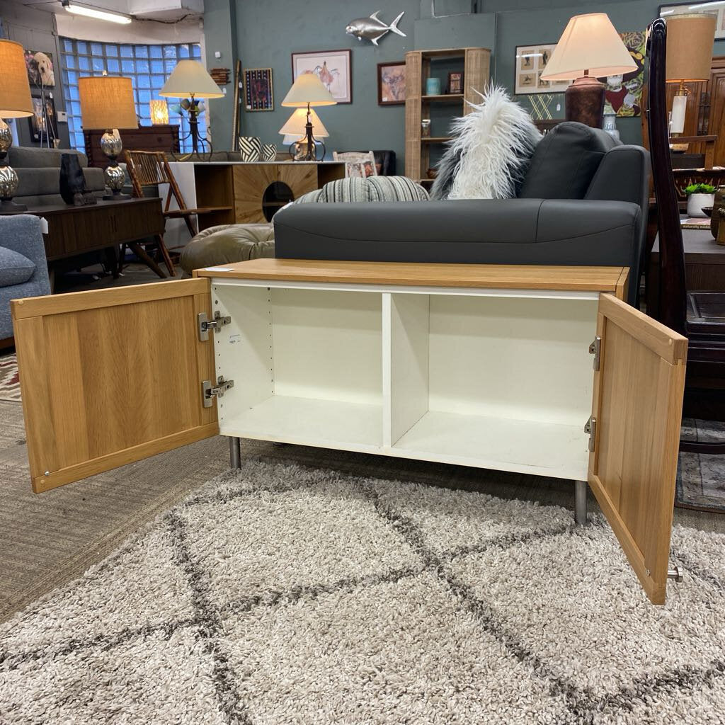 Light Wood 2Door Media Cabinet