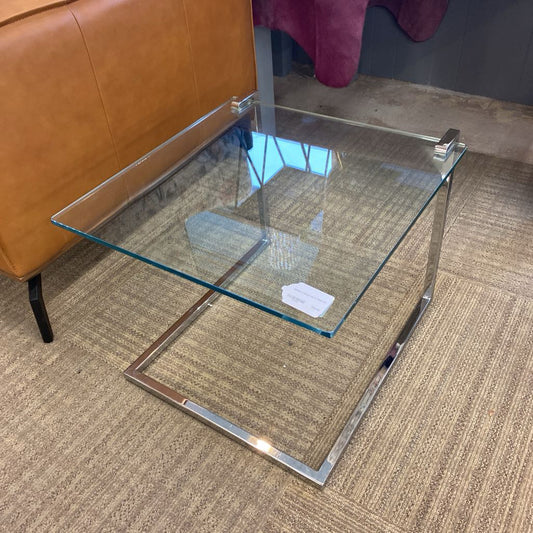 Chrome & Glass Low C Table