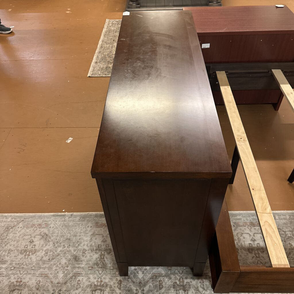 7 drawer dark wood dresser