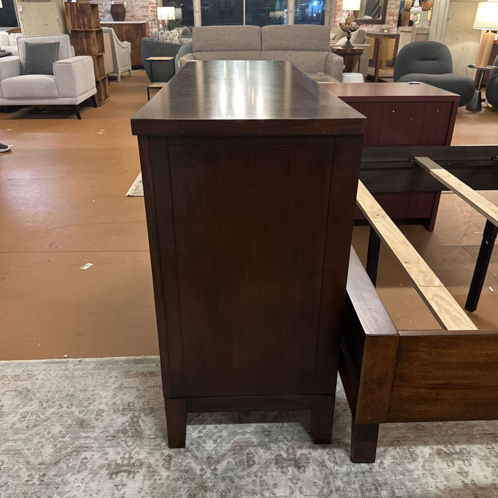 7 drawer dark wood dresser