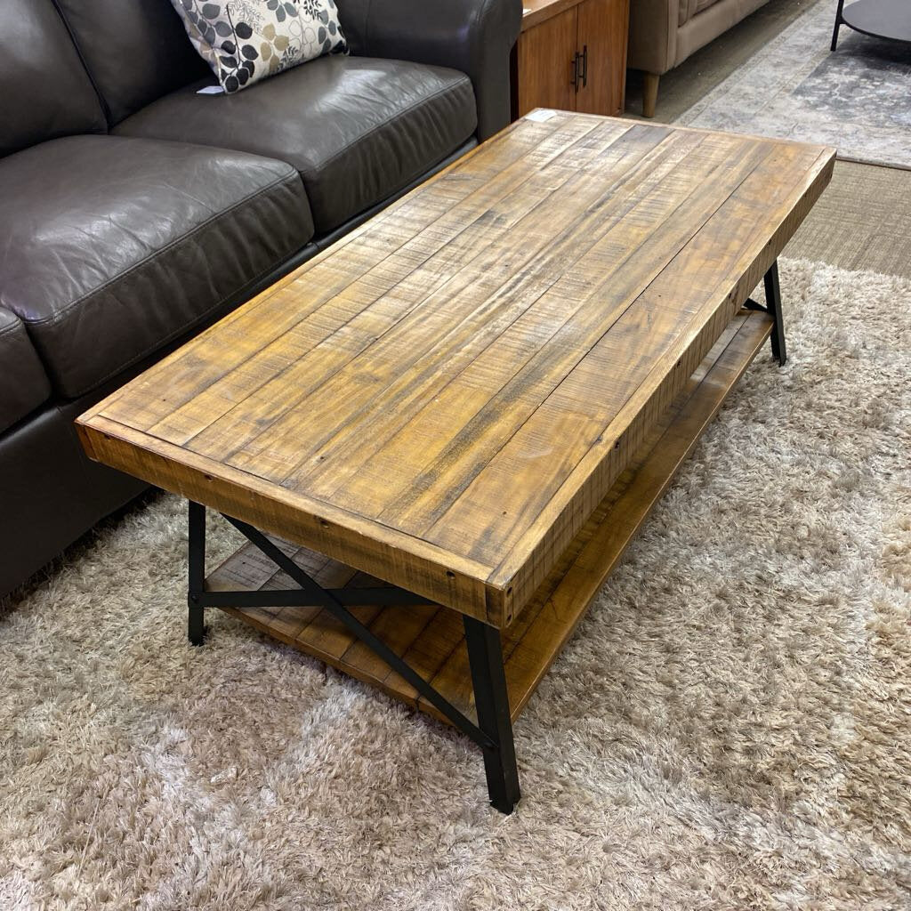 Industrial Rustic 2Tier Coffee Table (AS IS)