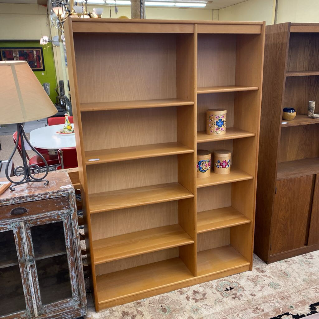 Danish Blonde Double Bookcase