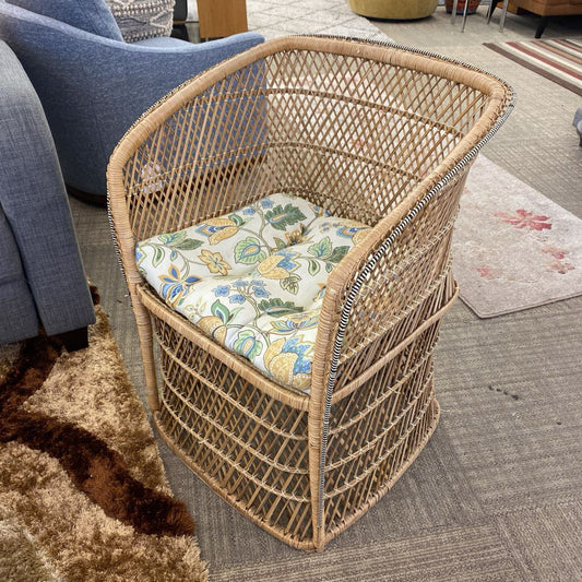Rattan Bohemian Style Chair (AS IS)