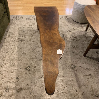 Walnut Wavy Oblong Coffee Table