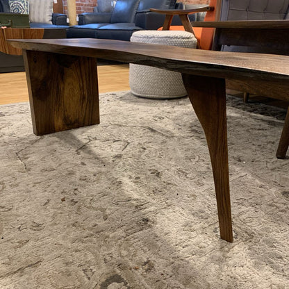 Walnut Wavy Oblong Coffee Table