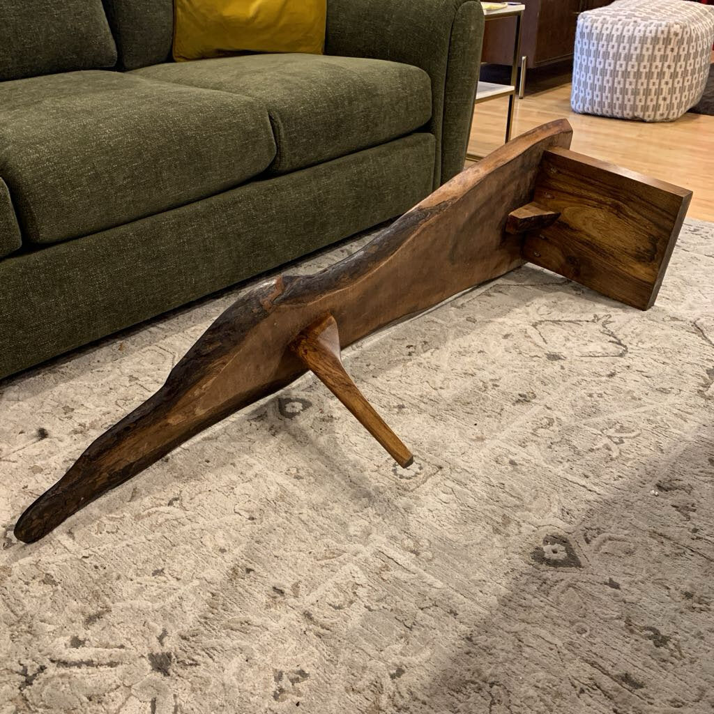 Walnut Wavy Oblong Coffee Table