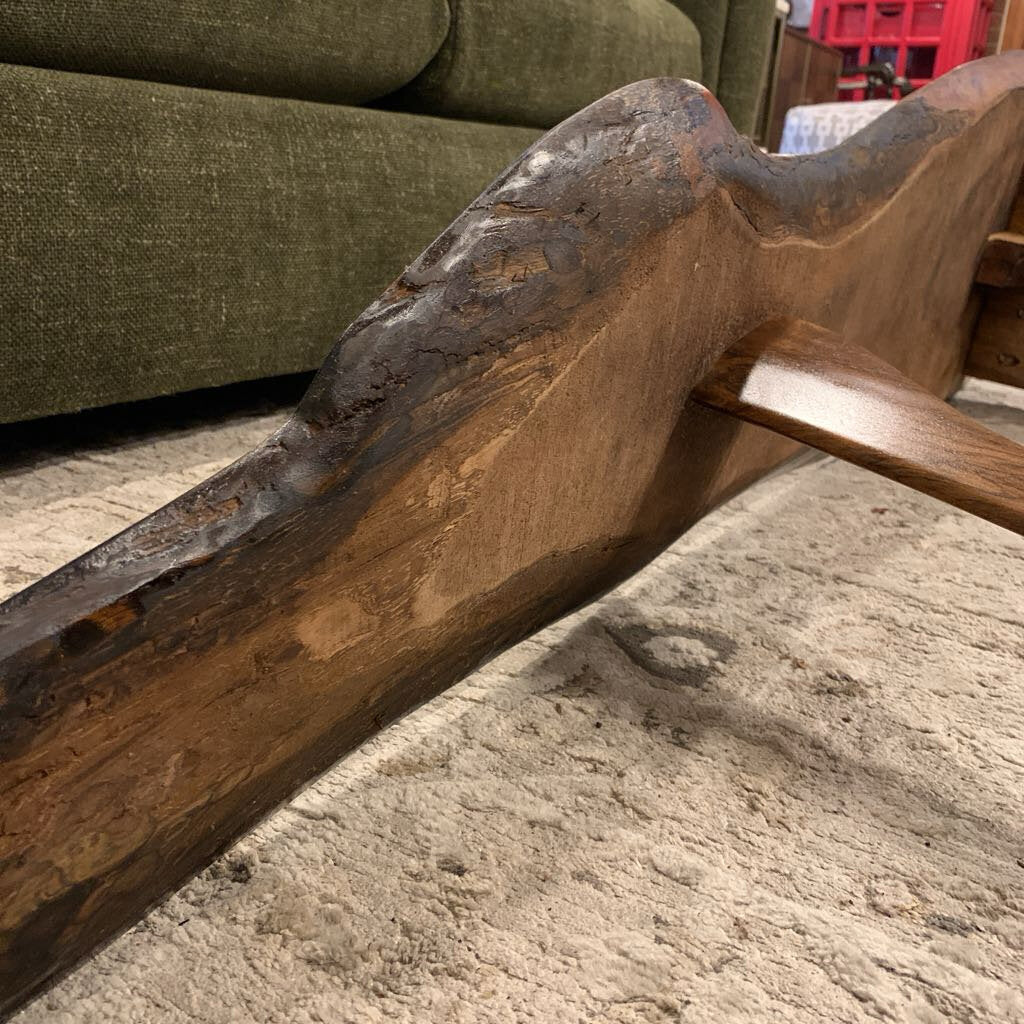 Walnut Wavy Oblong Coffee Table