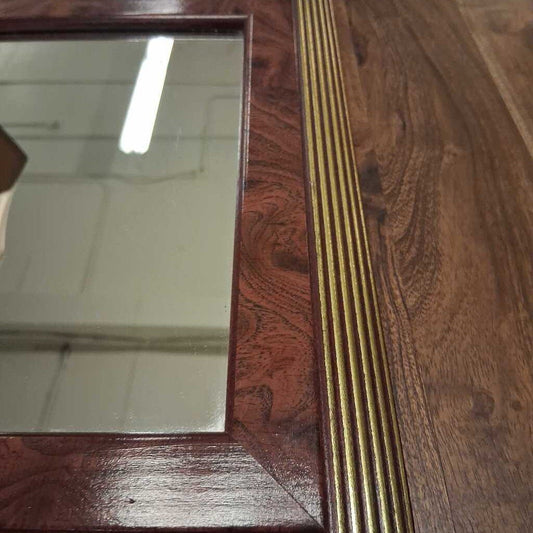 Gold and Wood Mirror
