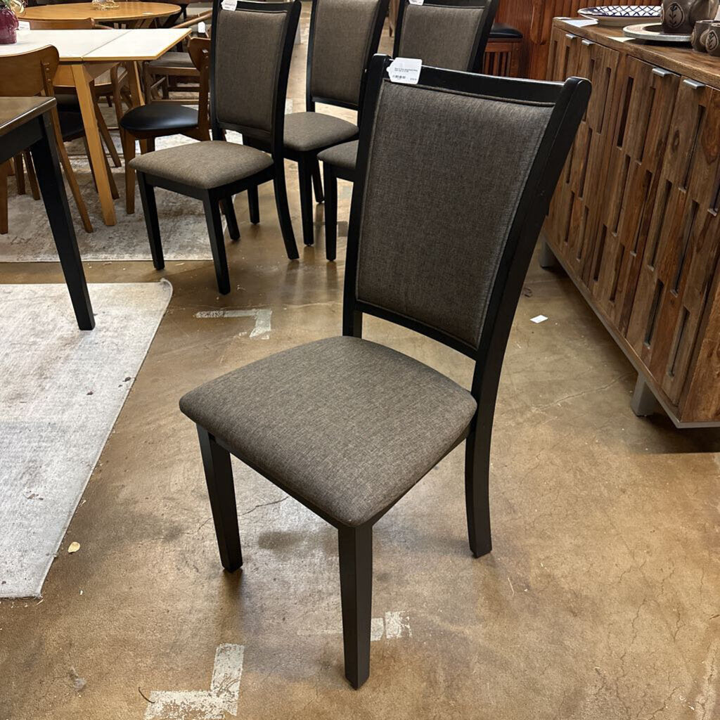 Black & Grey Upholstered Dining Chair (Set of 4)