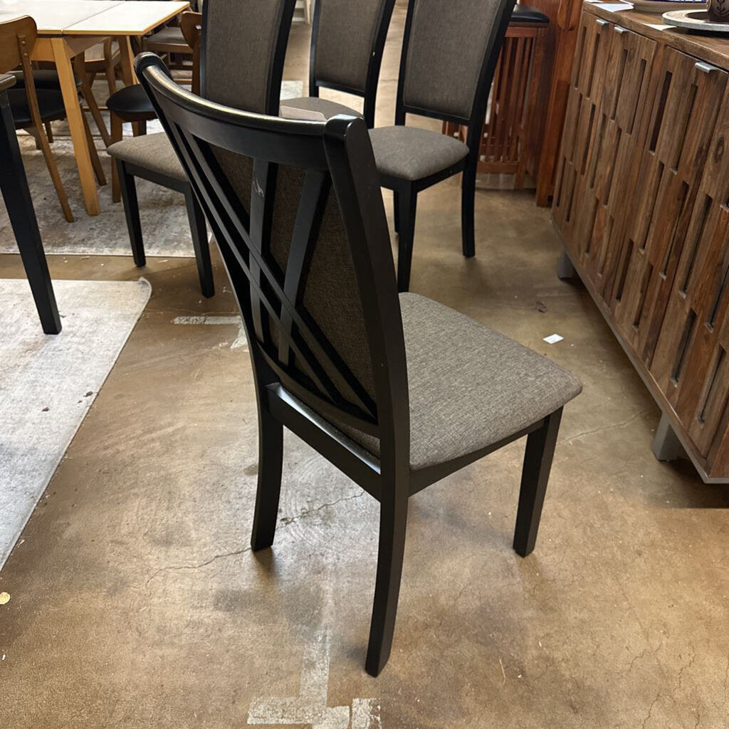 Black & Grey Upholstered Dining Chair (Set of 4)