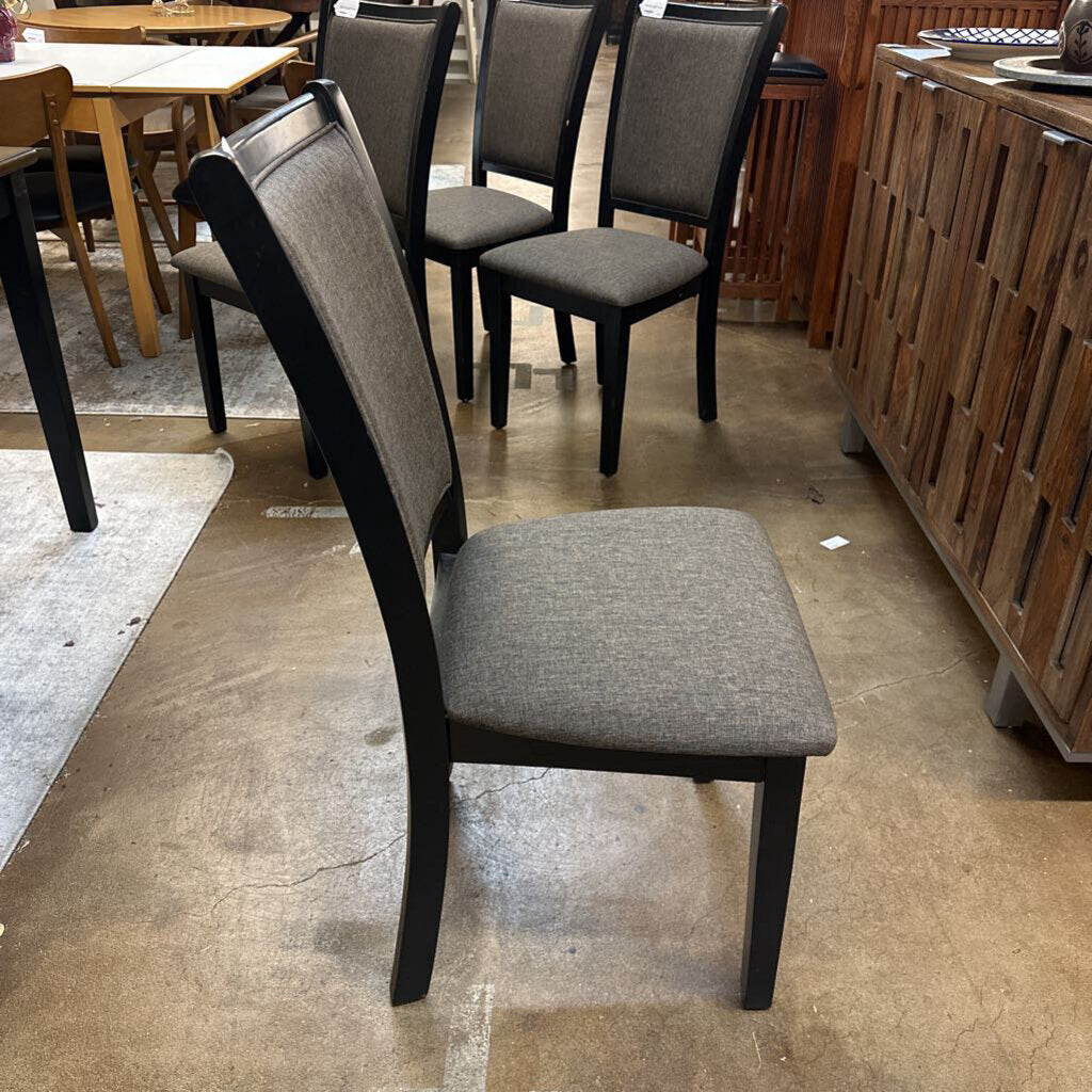 Black & Grey Upholstered Dining Chair (Set of 4)