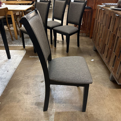 Black & Grey Upholstered Dining Chair (Set of 4)
