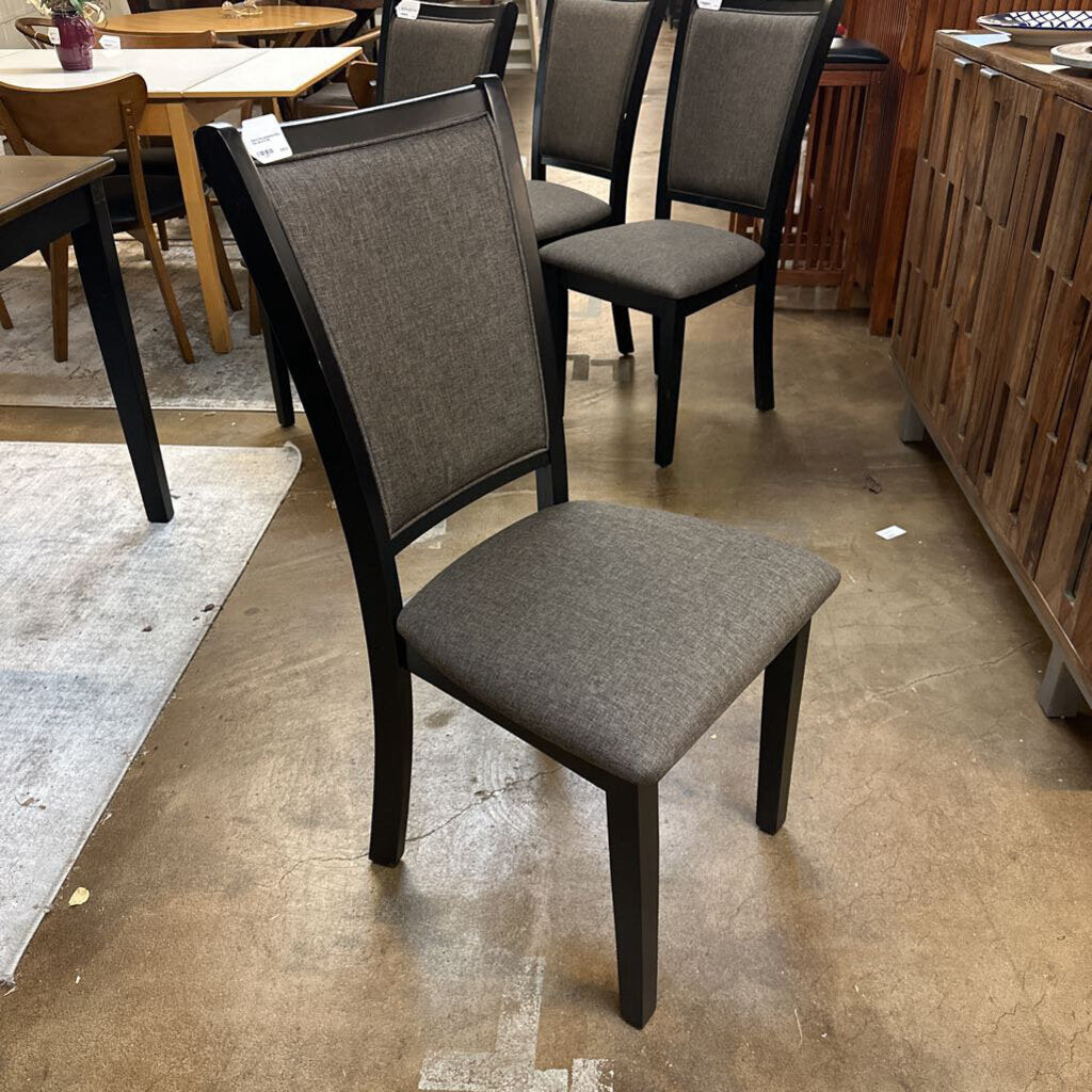 Black & Grey Upholstered Dining Chair (Set of 4)