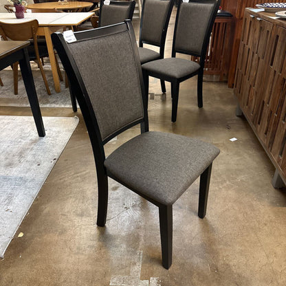 Black & Grey Upholstered Dining Chair (Set of 4)