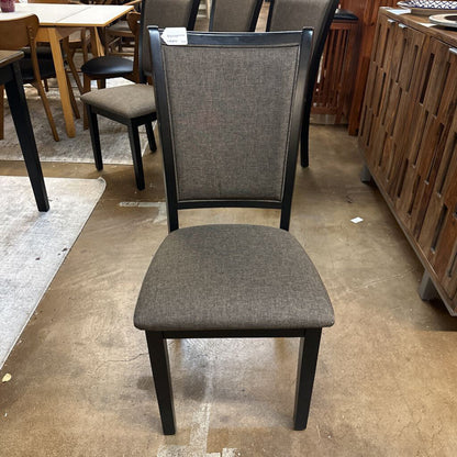 Black & Grey Upholstered Dining Chair (Set of 4)