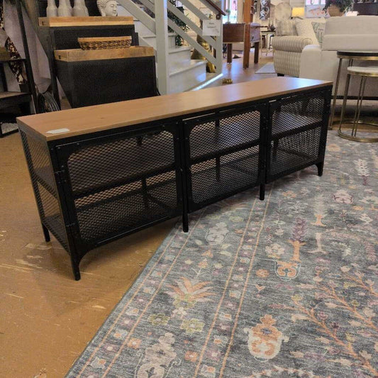 Rustic Industrial Media Stand