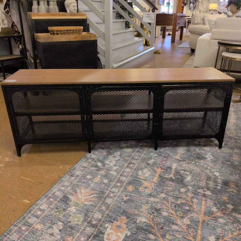 Rustic Industrial Media Stand