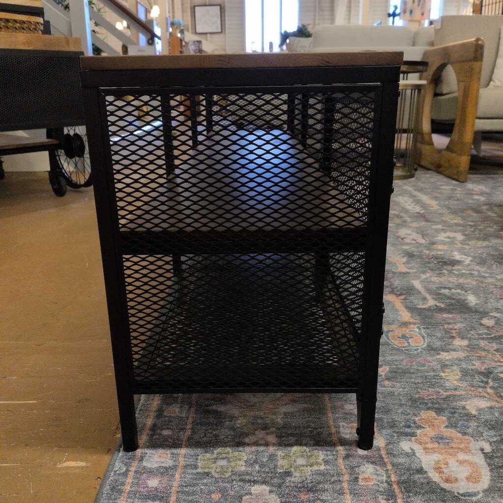 Rustic Industrial Media Stand