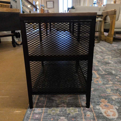 Rustic Industrial Media Stand