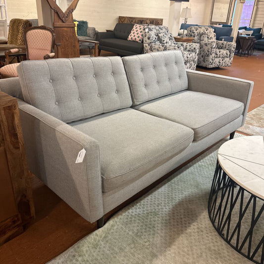Grey Tufted Sofa (AS IS)