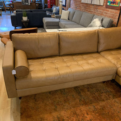 Charme Tan Sven Leather Corner Sectional