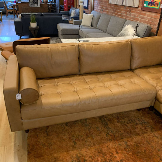 Charme Tan Sven Leather Corner Sectional