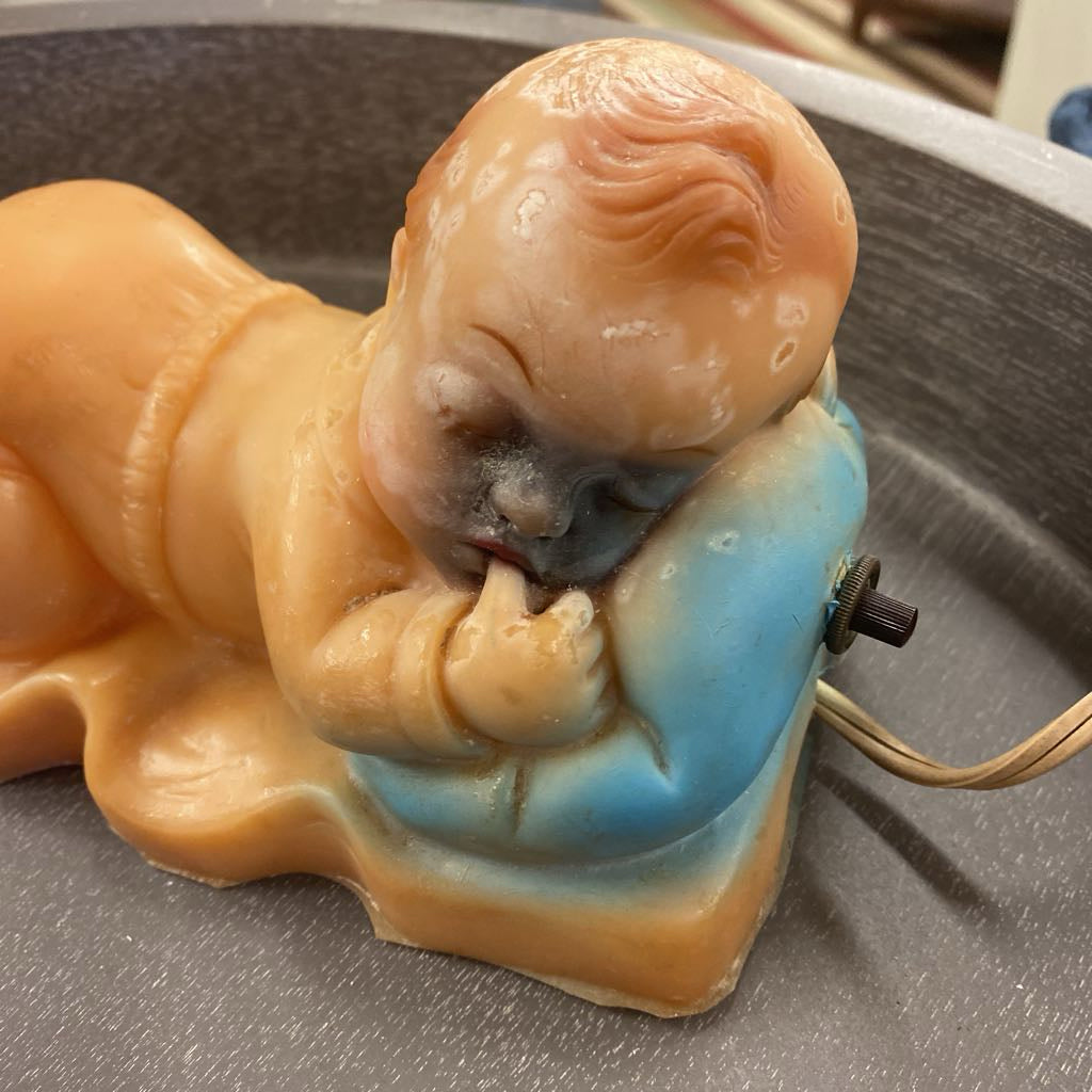 Vintage Sleeping Baby Lamp (AS IS) UNIQUE FINDS