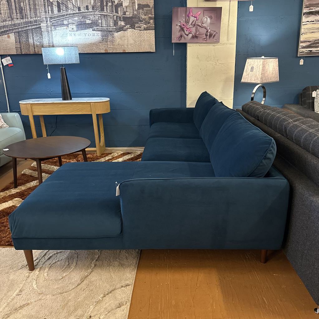 Egersund Prussian RAF Chaise Sectional
