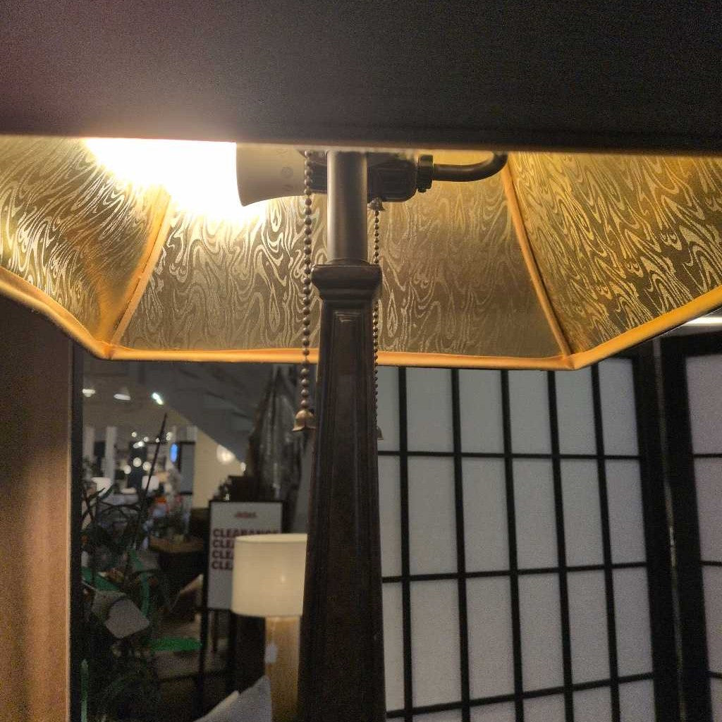 Inset Sides Dark Brown Lamp LAMPS