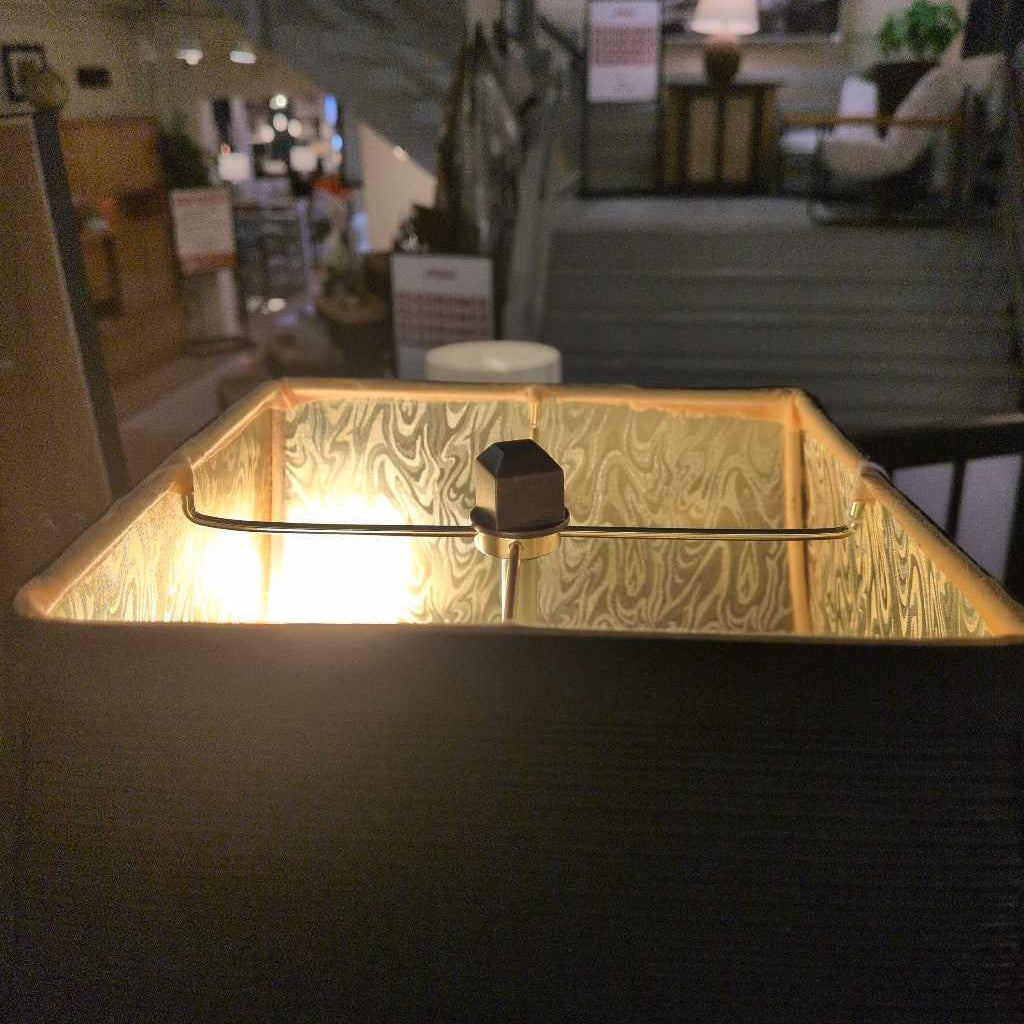 Inset Sides Dark Brown Lamp LAMPS