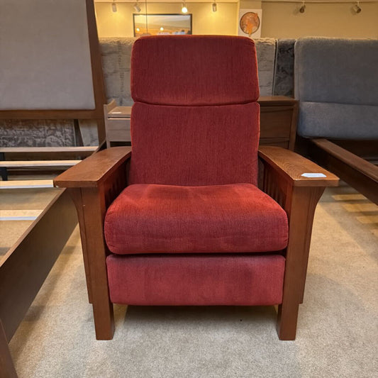 Lane Sun-Dried Red Mission Style Reclining Accent Chair