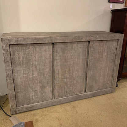 RH Grey Wood 3 Door Media Console
