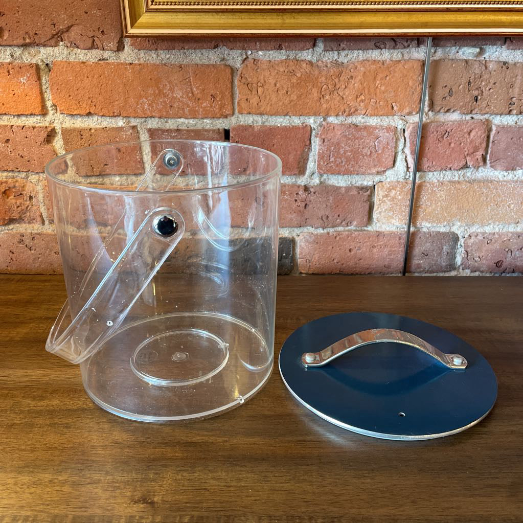 Dansk Clear Plastic with Green Lid Ice Bucket SMALLS
