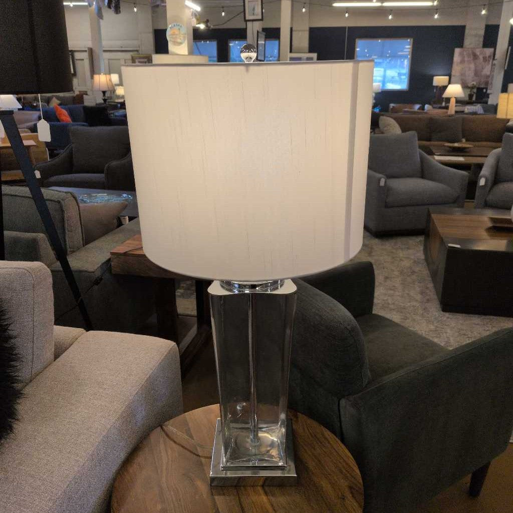 Glass Chrome Base Lamp LAMPS